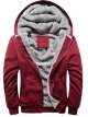 Men'S Hooded Jacket Regular Solid Colored Daily Long Sleeve Black Blue Red Gray