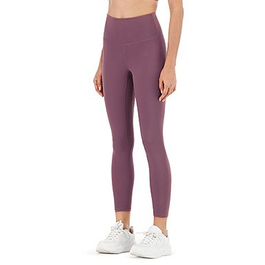 Women's High Waist Yoga Pants Hidden Waistband Pocket Cropped Leggings Butt Lift 4 Way Stretch Breathable Purple Red Army Green Nylon Non See-through Gym Workout Running Fitness Sports Activewear